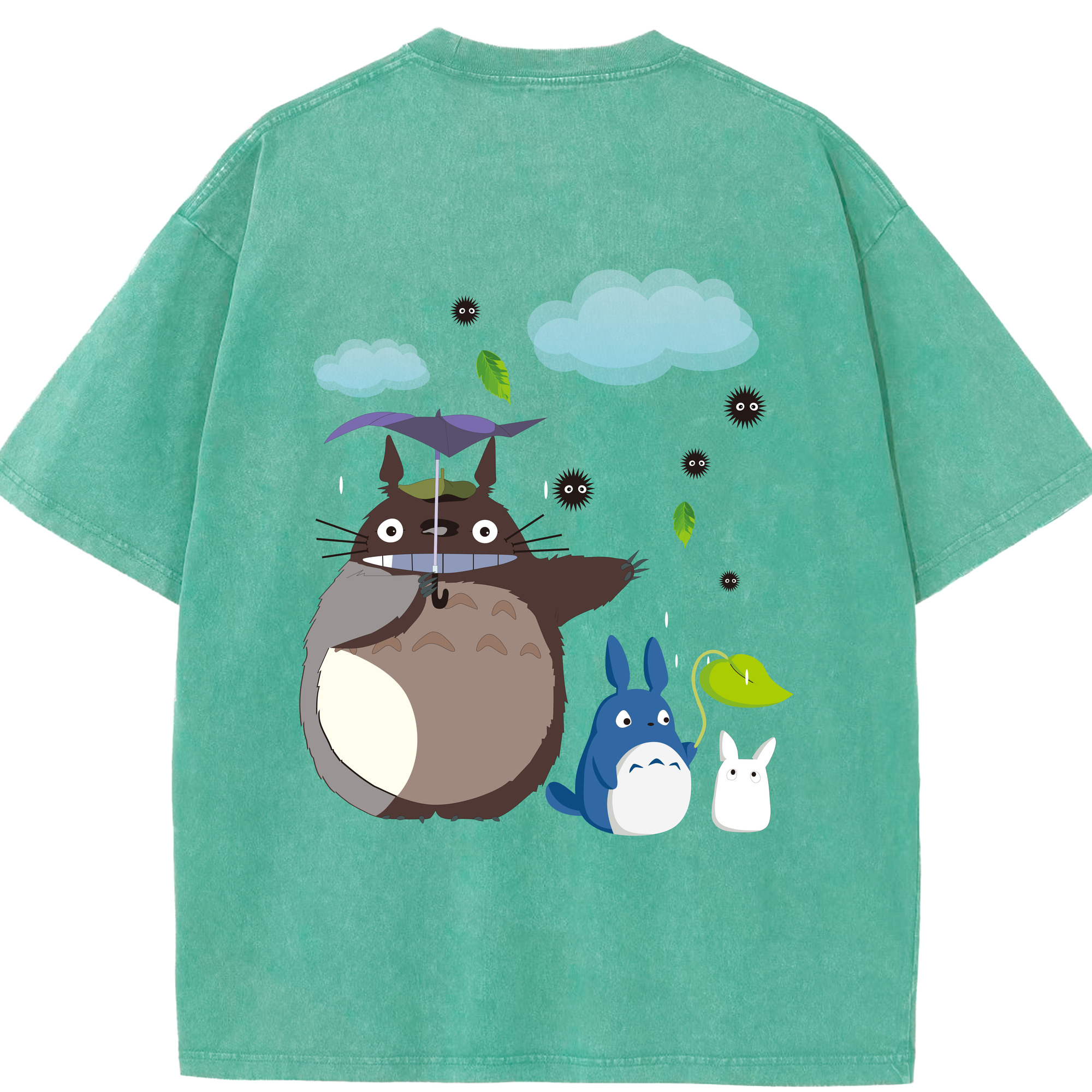 （画像用） となりのトトロ 草壁メイ 草壁サツキ My Neighbor Totoro Satsuki Kusakabe Mei Kusakabe 綿100% ヴィンテージ風 半袖Tシャツ（背面プリント）